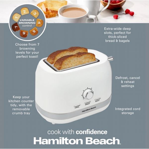 Hamilton Beach Ella Kettle & 2 Slice Toaster Bundle White