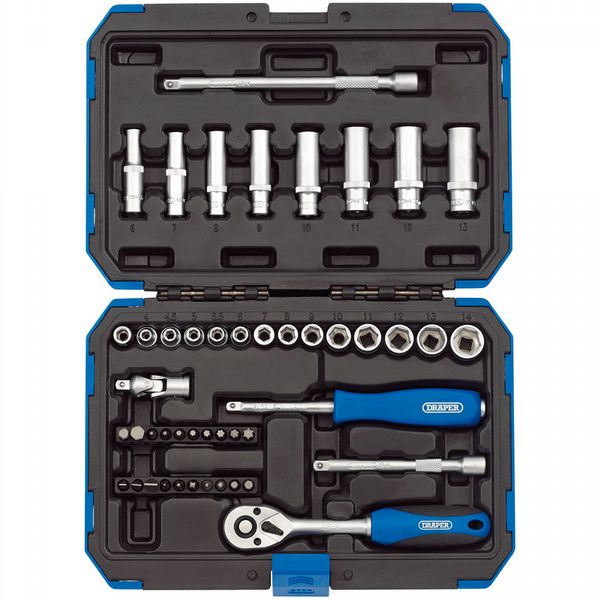 Draper  47pcs Socket Set 1/4in Sq Dr Metric