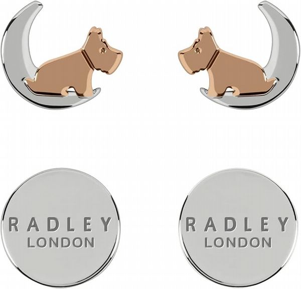 Radley Ladies 18Ct Rose Gold & Silver Plated 'Moon & Stars' Earrings