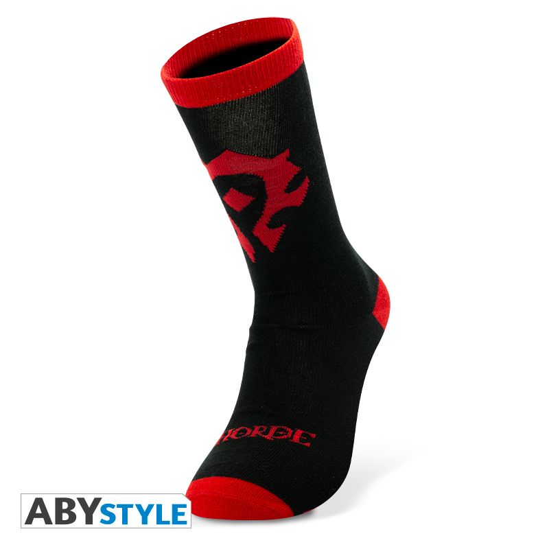 World of Warcraft Horde One Size Socks - Black & Red