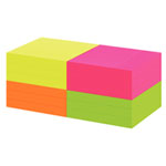 Office Depot Sticky Notes Assorted Neon Colours 76 x 76mm Pack of 12 Pads