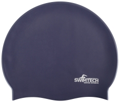 SwimTech Silicone Swim Cap - Navy - Each