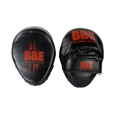 BBE Boxing Curved Hook & Jab Pads - Black/Red - One size