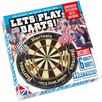 Harrows Lets Play Darts Bristle Board Game