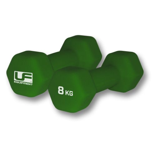 Urban Fitness Hex Dumbbells - Neoprene Covered (Pair) - 2 x 8kg - Bottle